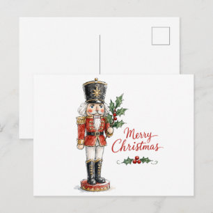 Carte Postale Casse-noisette de Noël à l'aquarelle