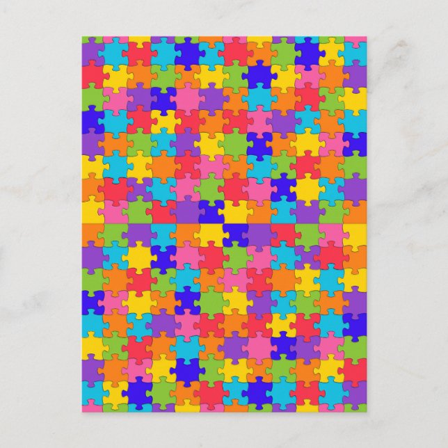 Carte Postale casse-tête de l'autisme (Devant)