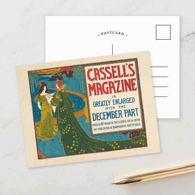 Carte Postale Cassell's Magazine vintage Décembre 1896 (Créateur téléchargé)