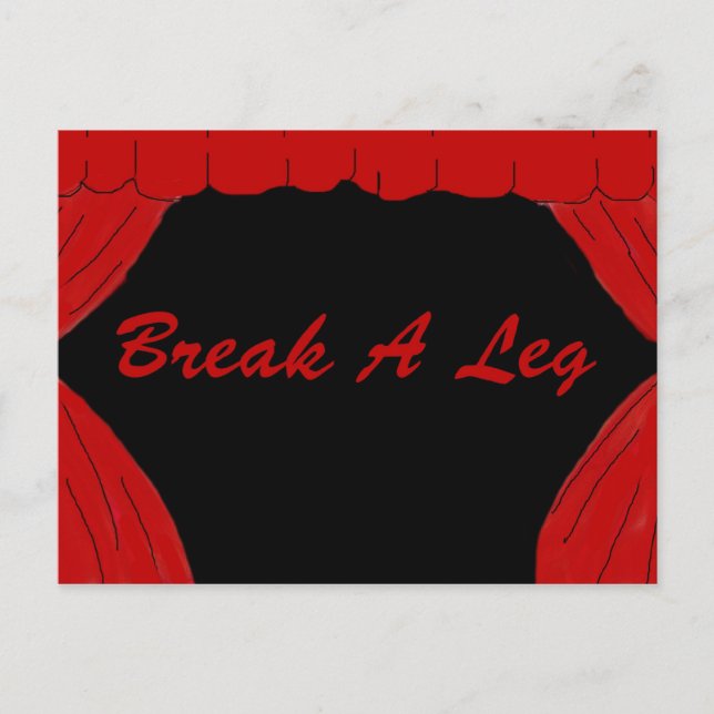 Carte Postale Casser Une Jambe (Devant)