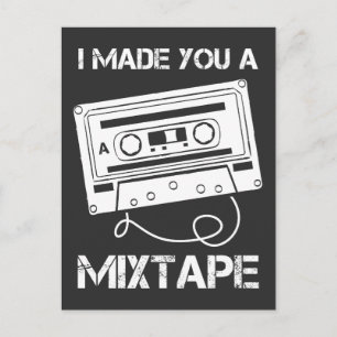 Carte Postale Cassette Music Retro 80s Je T'Ai Fait Une Bande Mi