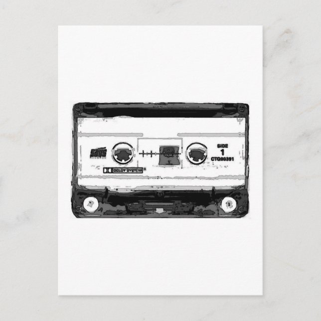 Carte Postale Cassette Pop Art (Devant)