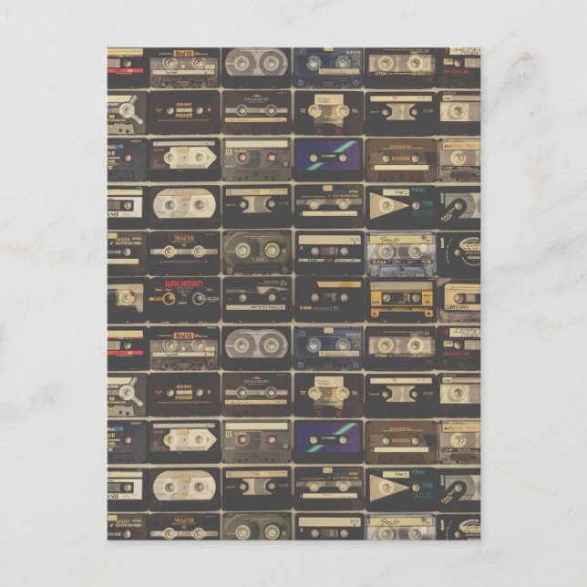 Carte Postale cassette vintage cool des années 80 (Devant)