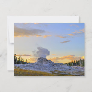 Carte Postale Castle Geyser au coucher du soleil, parc national