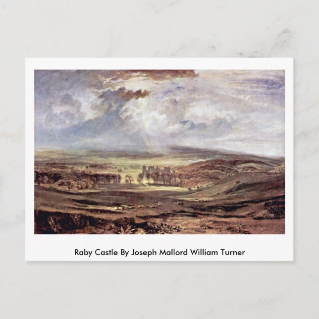 Carte Postale Castle Raby Par Joseph Mallord William Turner (Devant)