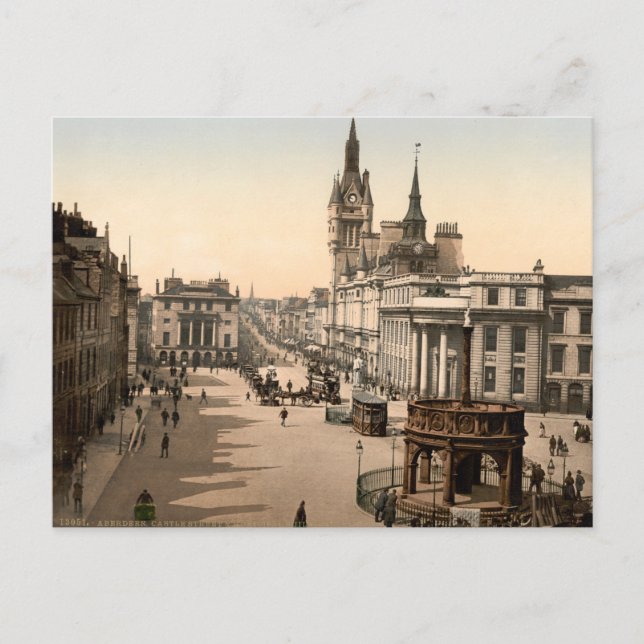Carte Postale Castle Street, Aberdeen, Écosse (Devant)