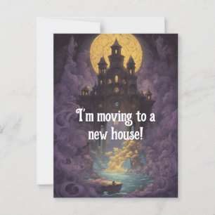 Carte Postale Castle Under a Yellow Moon Nouvelle adresse