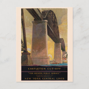Carte Postale Castleton Cut-Off New York Poster vintage 1924