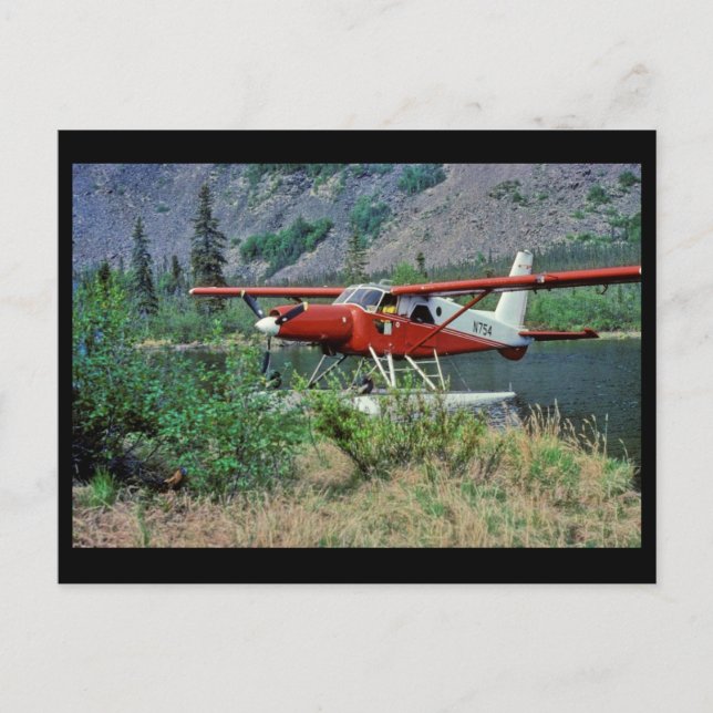 Carte Postale Castor de turbine N754 Floatplane sur le lac (Devant)