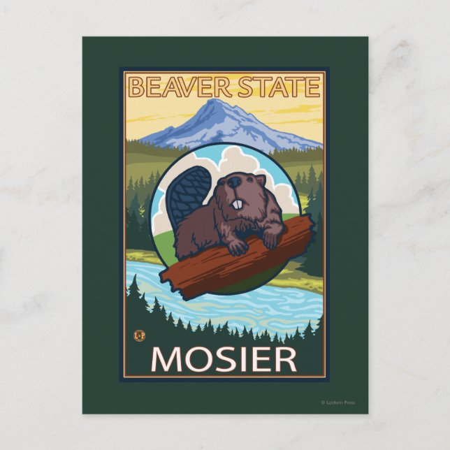 Carte Postale Castor & Mt Hood - Mosier, Oregon (Devant)
