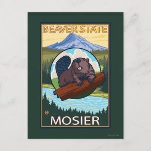 Carte Postale Castor & Mt Hood - Mosier, Oregon