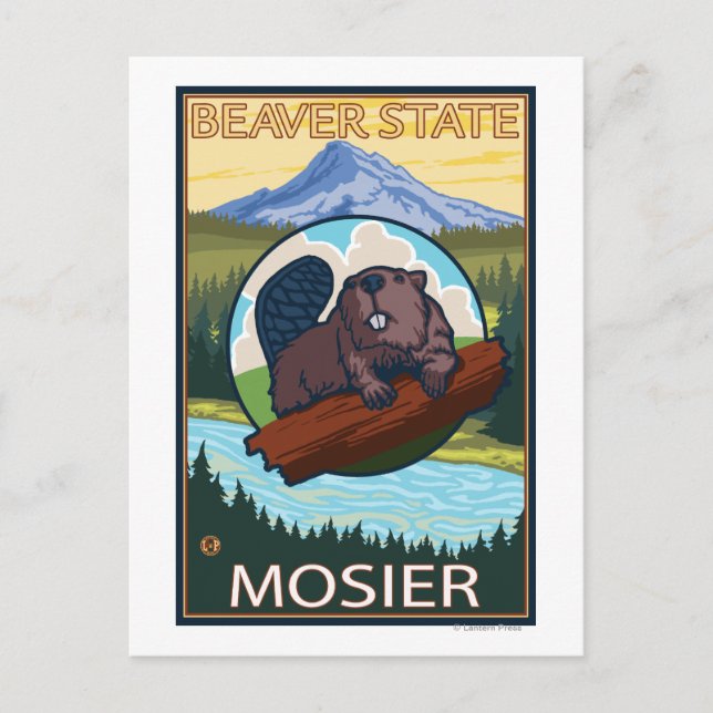 Carte Postale Castor & Mt Hood - Mosier, Oregon (Devant)