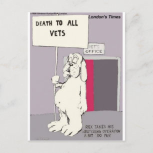Carte Postale Castré, le chien riposte Cadeaux et T-shirts drôle