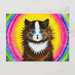 Carte Postale Cat à Rainbow, Louis Wain