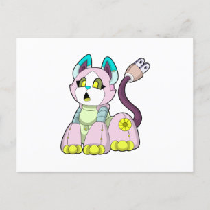 Carte Postale Cat as robot