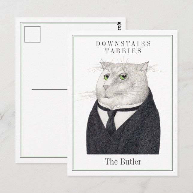 Carte postale CAT BUTLER (Devant / Derrière)
