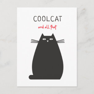 Carte Postale Cat cool Et Toute Cette Citation Amusante Illustra