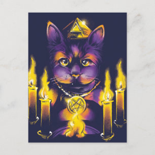 Carte postale Cat Doing Spellwork