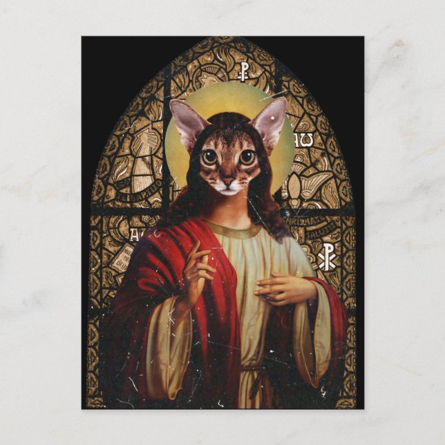 Carte Postale Cat Jesus (Devant)