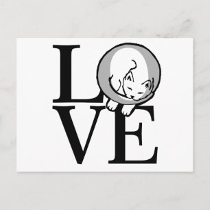 Carte Postale Cat Love Cliquez pour Customiser la couleur de la 