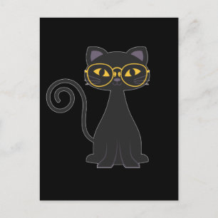 Carte Postale Cat loving Mom Funny Kitten with Glasses