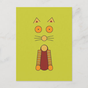 Carte Postale CAT orange