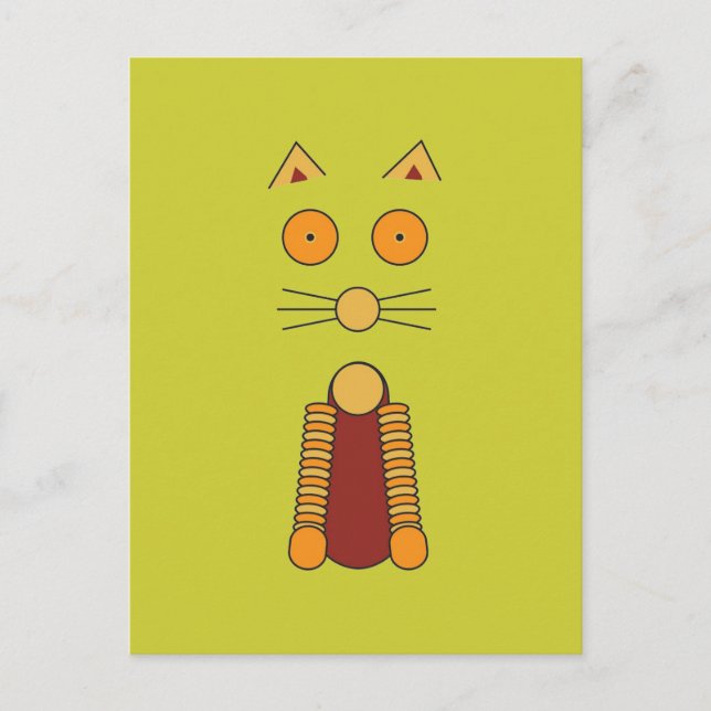 Carte Postale CAT orange (Devant)