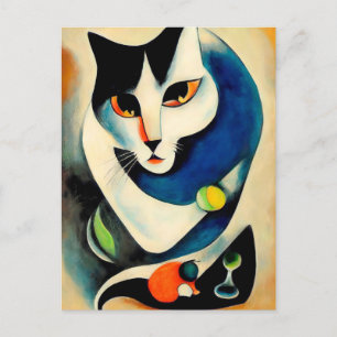 Carte Postale Cat portrait en style expressionistique. Classic