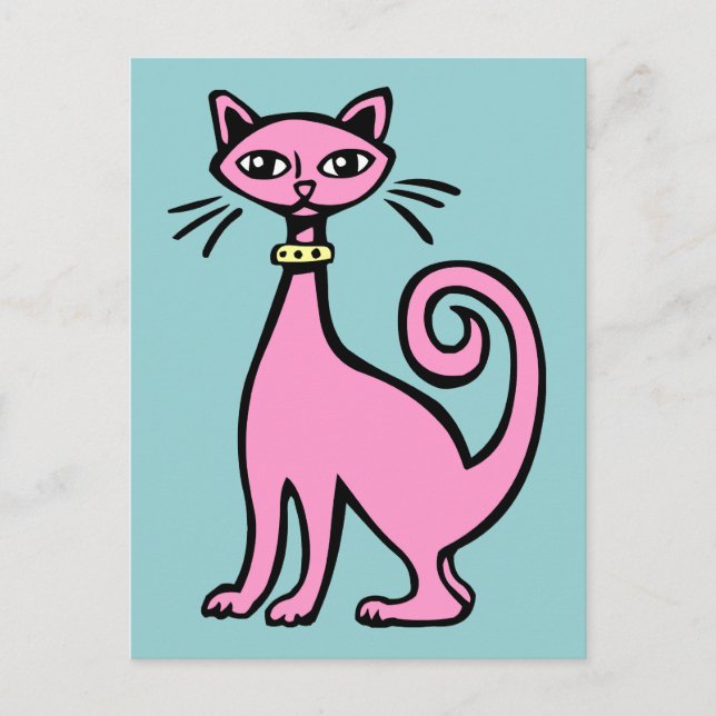 Carte Postale Cat rétro (Devant)