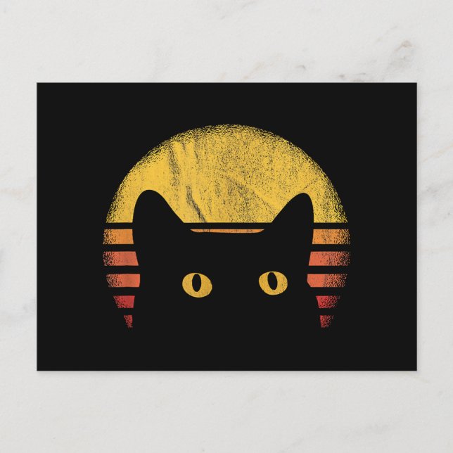 Carte Postale Cat Retro Vintage (Devant)