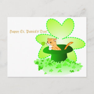 Carte Postale Cat St. Patrick's Day Postcard
