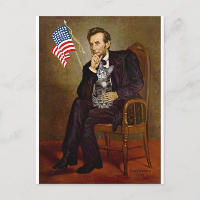 Carte Postale CAT (Tabby2) - Lincoln (Devant)