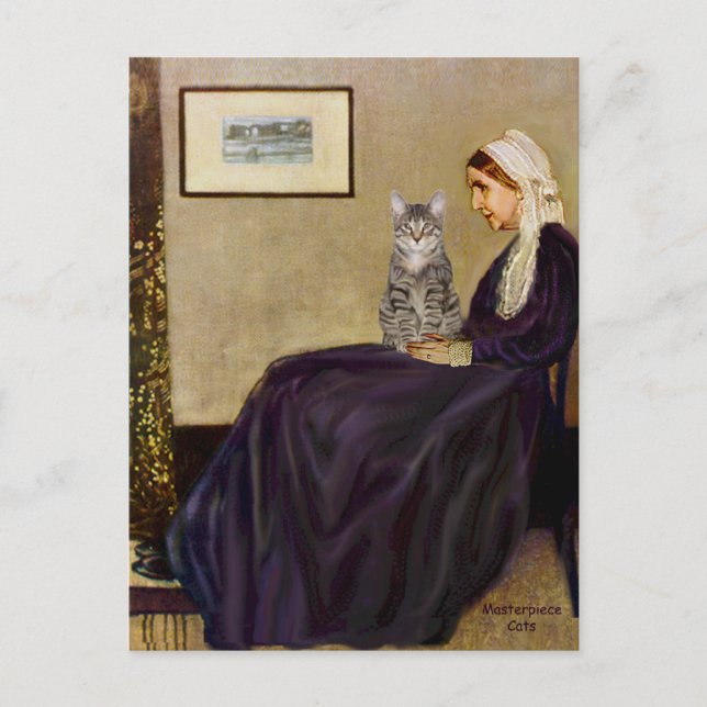 Carte Postale CAT (Tabby 1) - Whistlers Mother (Devant)