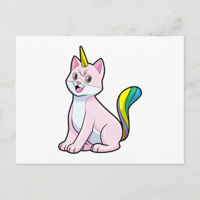 Carte Postale Cat Unicorn (Devant)