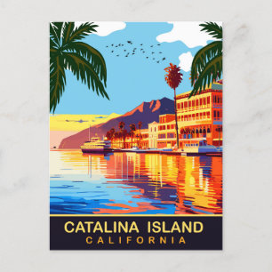 Carte Postale Catalina Island, CA, Réflexions sur l'eau, Voyage
