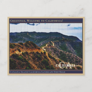 Carte Postale Catalina Island California Landcape Dirt Road