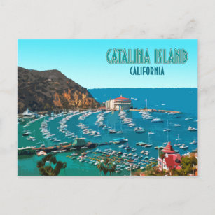 Carte Postale Catalina Island Père Noël Catalina Californie Vint