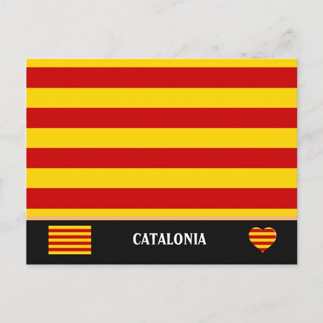 Carte Postale Catalogne Drapeau & Catalan - La Senyera mode (Devant)