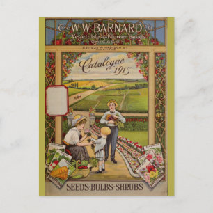 Carte Postale Catalogue vintage Chicago Gardening Flower Seeds