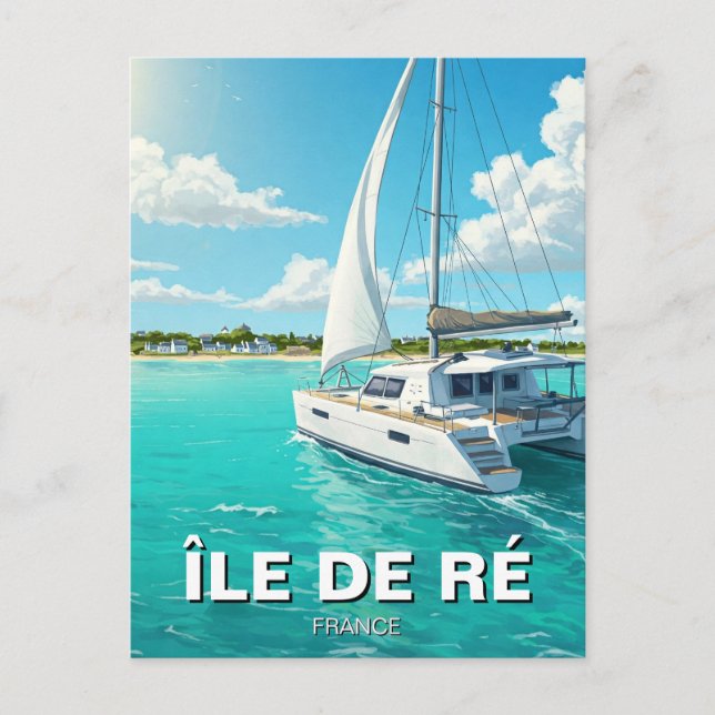 Carte Postale Catamaran Île de Ré France Voyage (Devant)