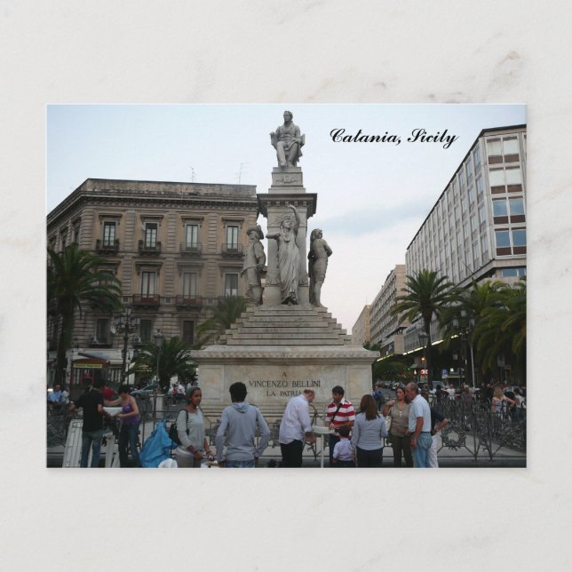 Carte postale Catania, Piazza Vincenzo Bellini (Devant)