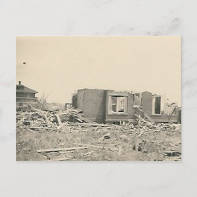 Carte Postale catastrophe naturelle (Devant)