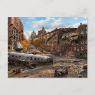 Carte Postale Catastrophe - New York, NY - Pas de virage gauche 