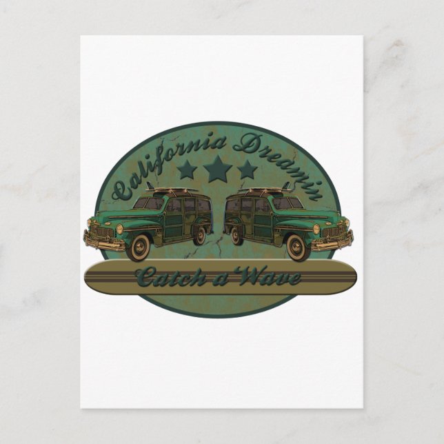 Carte Postale Catch a California Dreamin Surf Wave (Devant)