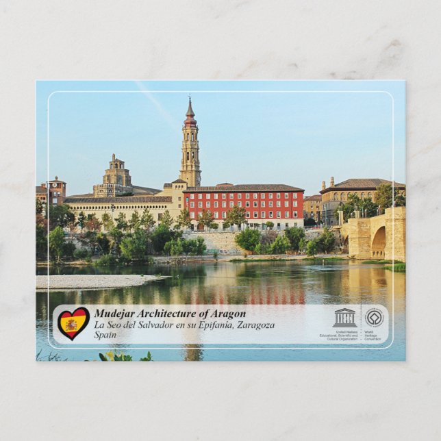 Carte Postale Catedral del Salvador de Saragosse (La Seo) UNESCO (Devant)