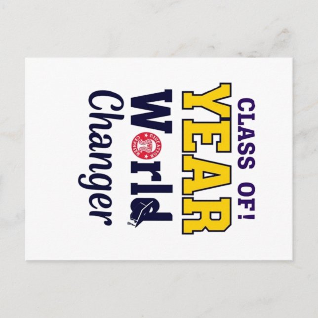 Carte Postale Catégorie d'année Diplôme de Changeur de l'avenir (Devant)