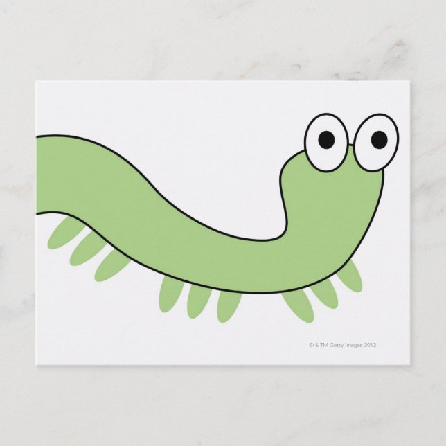 Carte Postale Caterpillar verte (Devant)