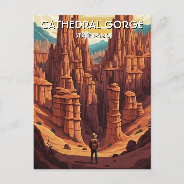 Carte Postale Cathedral Gorge State Park Voyage Nevada (Devant)