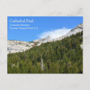 Carte Postale Cathedral Peak au lac Tenaya, Yosemite, CA Postca
