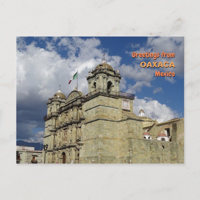 Carte Postale Cathédrale à Oaxaca, Mexique (Devant)